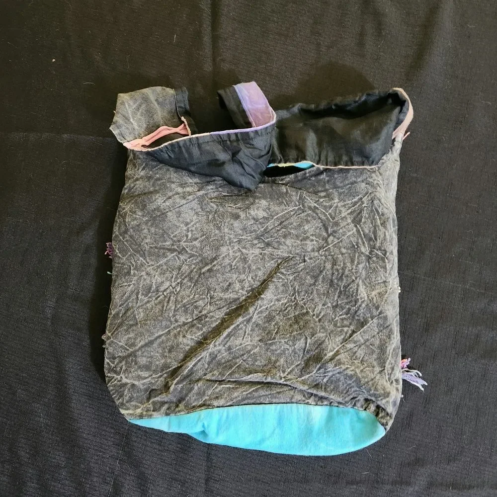 Colorful Hobo Bag with Peace Sign